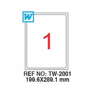 Tanex Tw-2001 199.6x289.1mm Laser Etiket