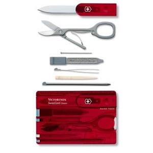 Victorinox Swisscard Şeffaf Kırmızı VT 0.7100.T