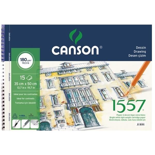 Canson 1557 Çizim Blok 120gr 35x50 15yp FCNS120153550
