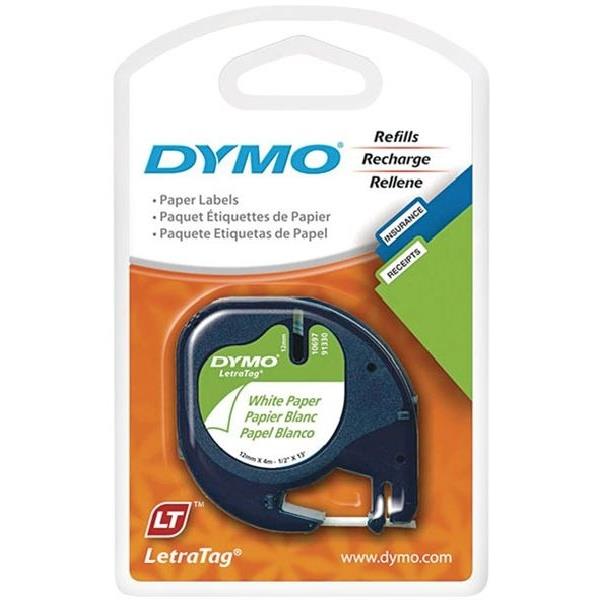 Dymo Letratag Kagit Serit 12mmx4mt Beyaz 59421