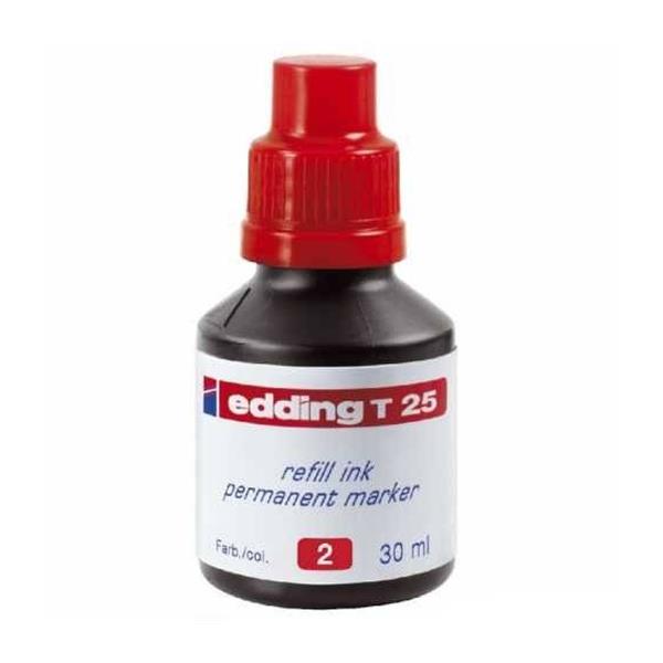 Edding Permanent Kalem Mürekkebi Kırmızı 30ml T-25