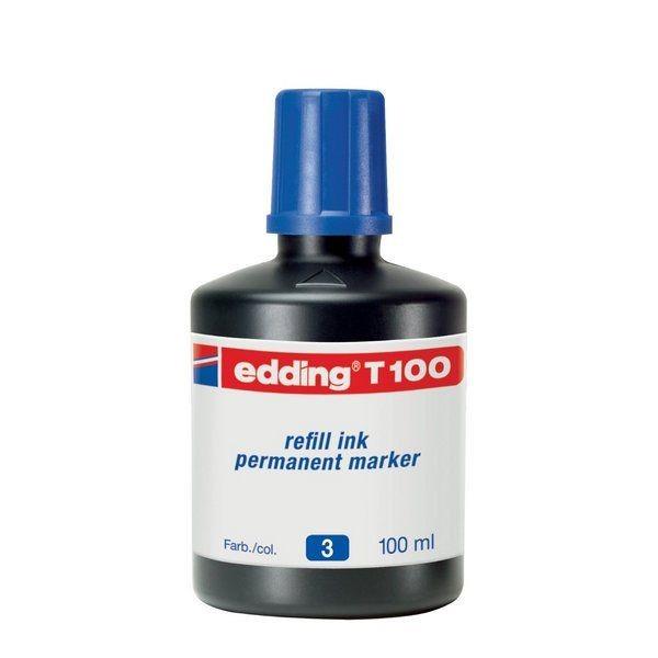 Edding T100 Permanent Kalem Mürekkebi 100ml Mavi