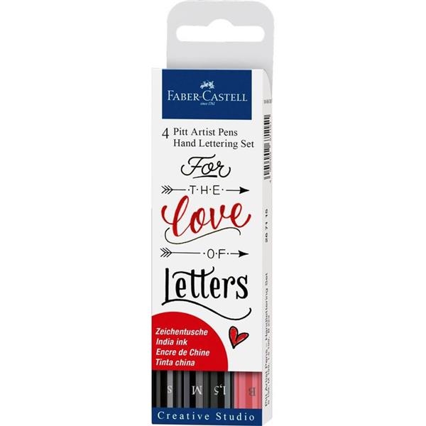 Faber Castell Pitt Çizim Kalemi Hand Lettering 4lü 267115