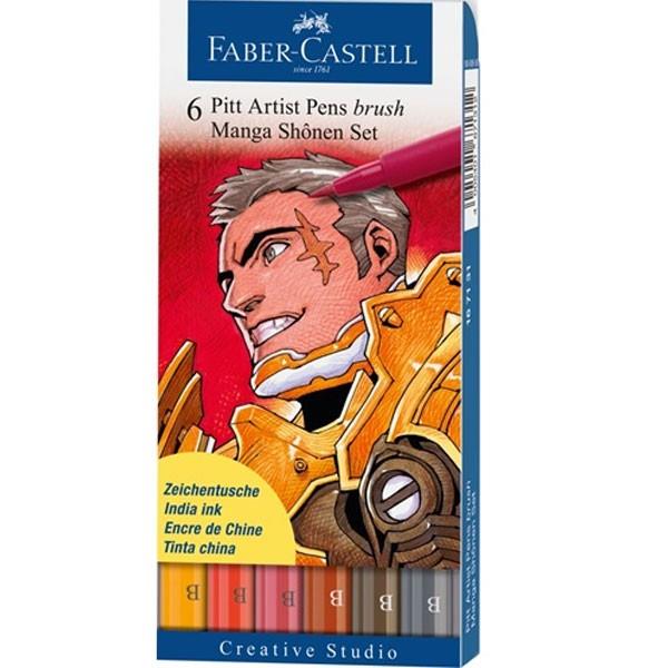 Faber Castell Pitt Çizim Kalemi Manga Shonen 6lı Set B 167131