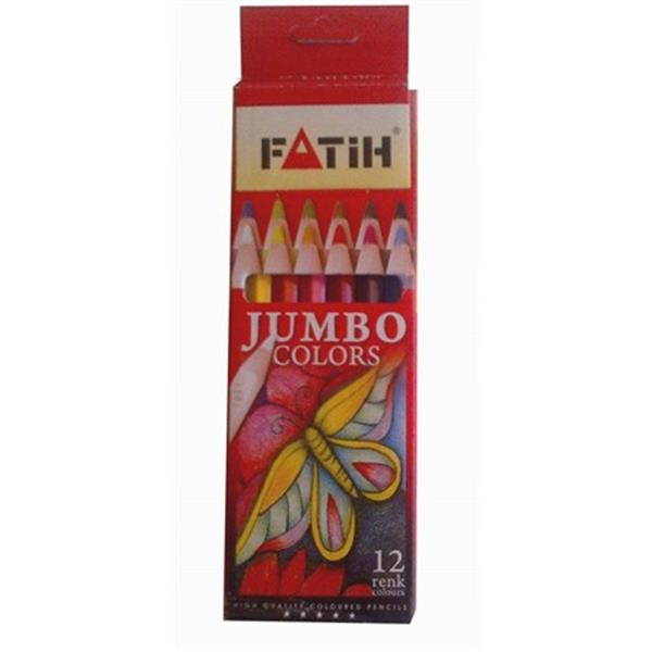 Fatih Jumbo Kuru Boya Kalemi 12 Renk Tam Boy