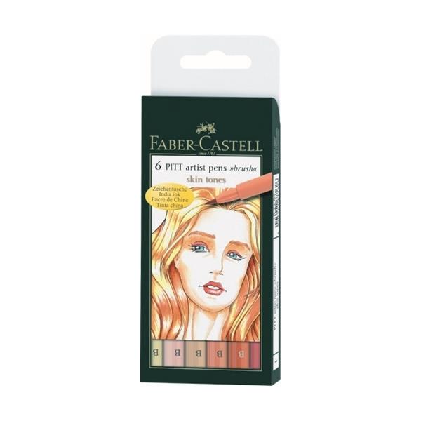 Faber Castell Pitt Çizim Kalemi Fırça Uçlu 6lı Set B 5188167162