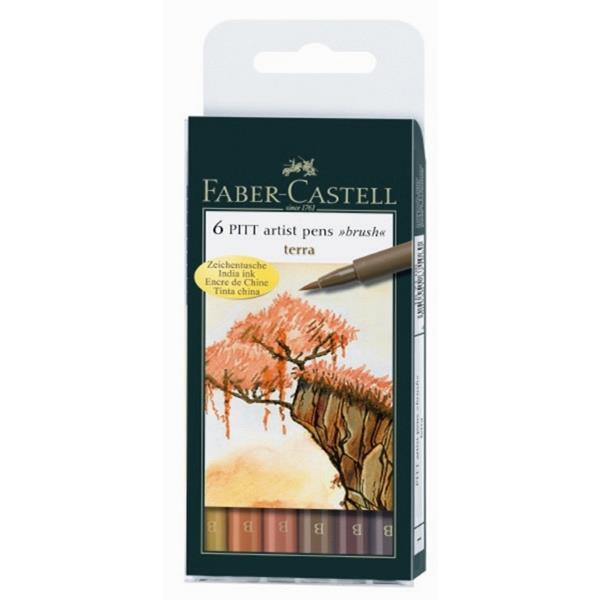 Faber Castell Pitt Çizim Kalemi Toprak 6lı Set B 5188167106