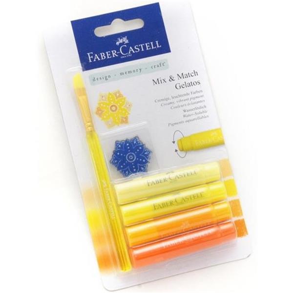 Faber CastellGelato Mum Boya 4 Renk Sarı Tonlar 5180121801