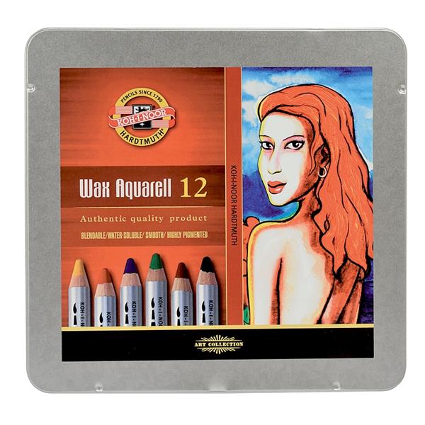 Koh-I-Noor Wax Aquarelle Boya Kalemi 12 Li 8282 Tn