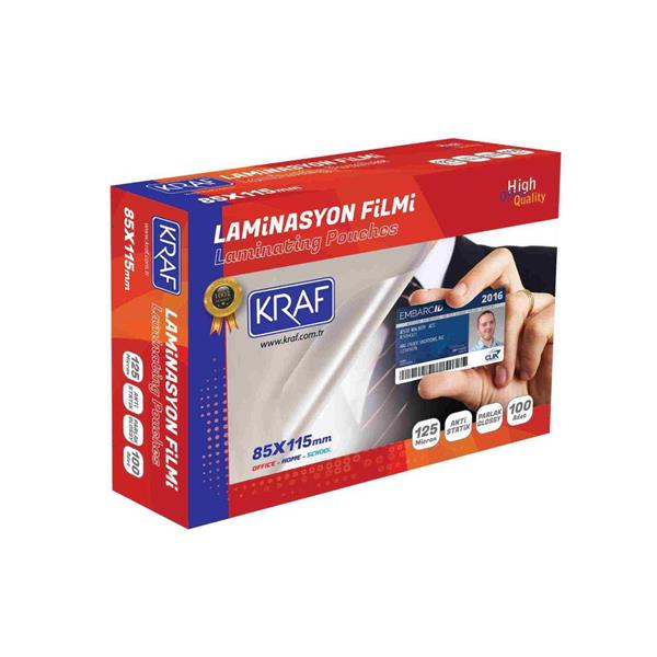 Kraf Laminasyon Filmi 85x115mm 125mic 100lü 2128