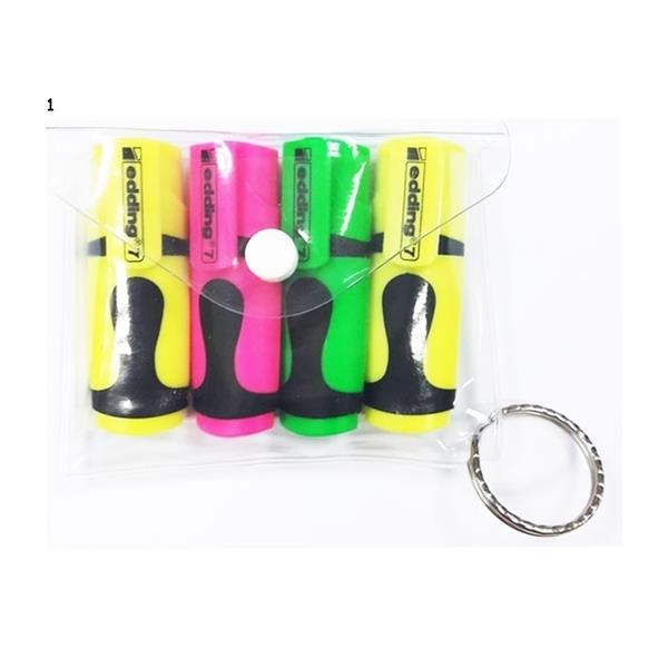 Edding Fosforlu Kalem Mini 4lü Karışık Poşet (E-7)