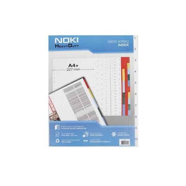 Noki Seperatör Pp Heavy Duty A4 Beyaz 1-10 Rakam 59010