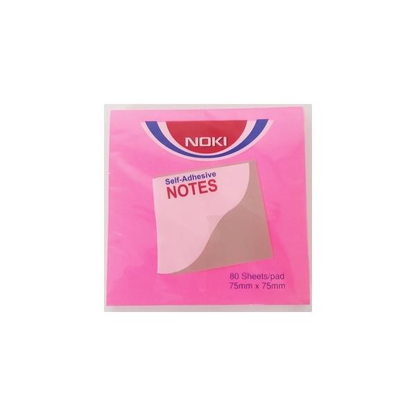Noki Memo Self Stick Notes 75x75 Koyu Pembe 12165