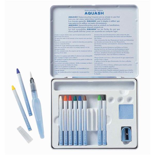 Pentel Aquash Akvarel Krayon+sulu Firçaset Gsk1-10