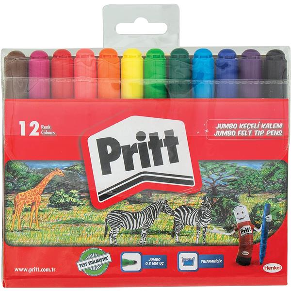 Pritt Jumbo Keçeli Kalem Yuvarlak Uçlu 12 Li 1687975