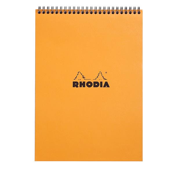 Rhodia A4 Spiralli Çizgili Bloknot Turuncu 80yp RA18501