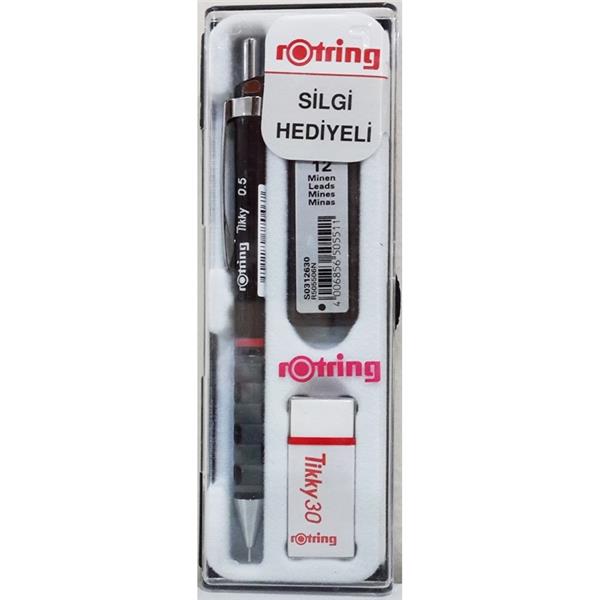 Rotring Tikky Rd 0.5 Versatil+Silgi+Min Bordo