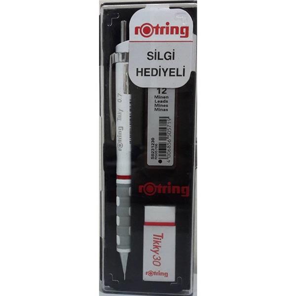 Rotring Tikky Rd 0.7 Versatil+Silgi+Min Beyaz RO-KK07-07B