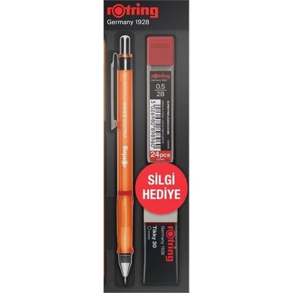 Rotring Visuclick 0.5mm Versatil+Silgi+Min Turuncu