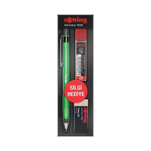 Rotring Visuclick 0.7mm Versatil+Silgi+Min Yeşil