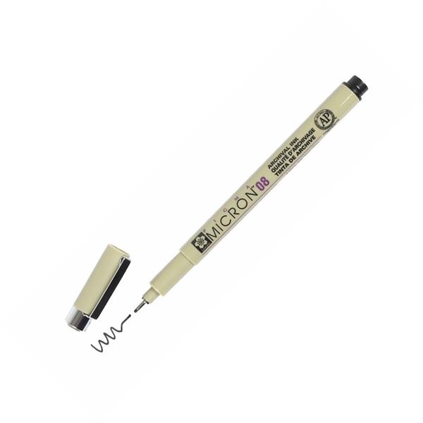 Sakura Pigma Micron 08 Çizim Kalemi 0.5mm Siya #49