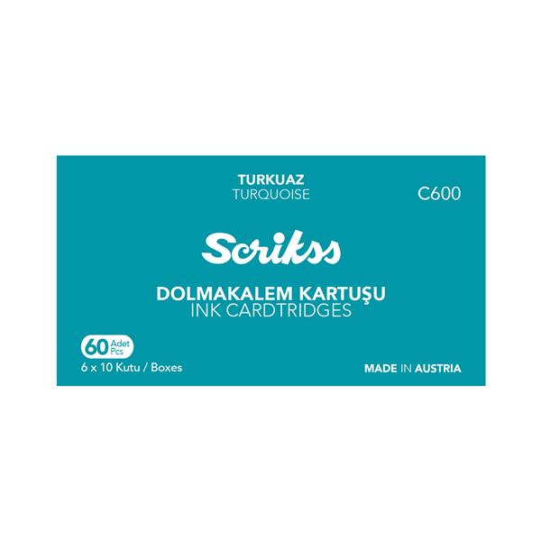 Scrikss Dolmakalem Kartusu 6 Li Blister Turkuaz