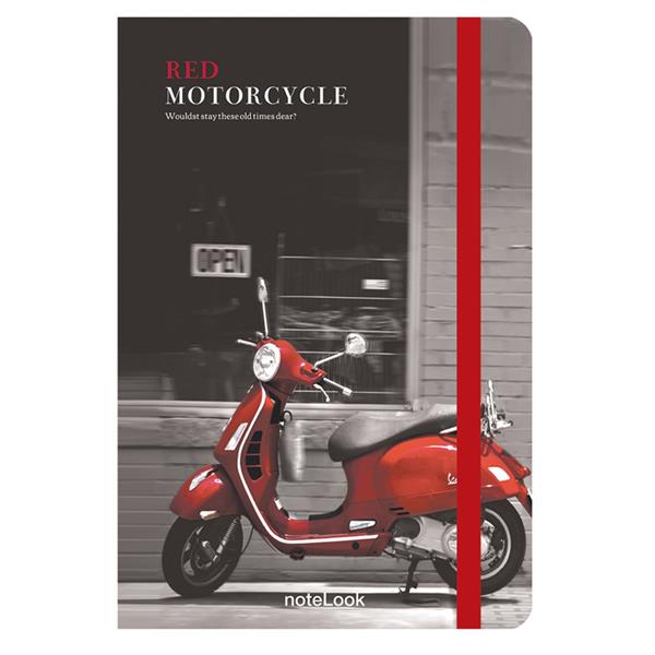 Scrikss Red Motorcycle A5 100 Yp. Çizgili Defter