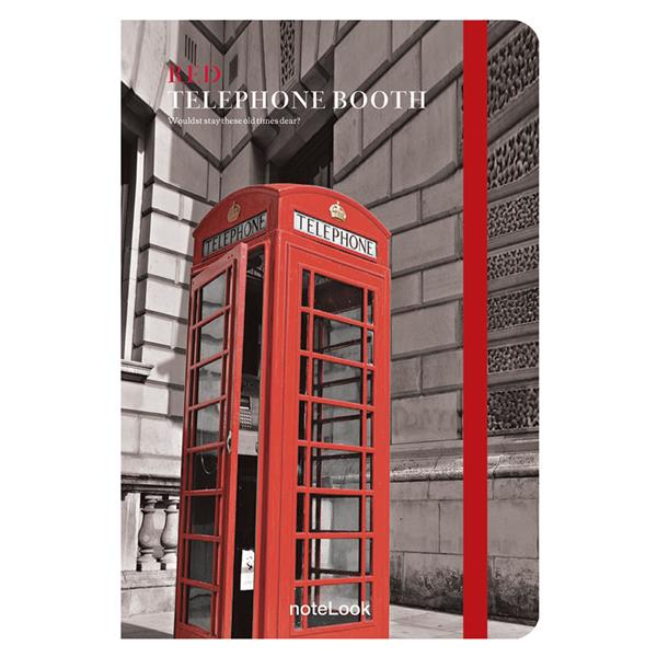 Scrikss Red Telephone Booth A5 100 Yp. Çizgili Def