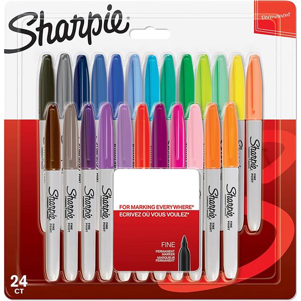 Sharpie Fine Permanent Markör 24'lü Karışık 2065405