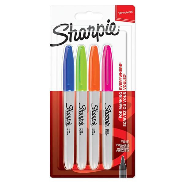 Sharpie Fine Permanent Markör Canlı Renk 4lü (F)