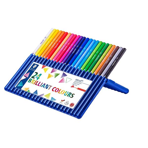 Staedtler Ergosoft Üçgen Kuru Boya 24'Lü 157 SB24