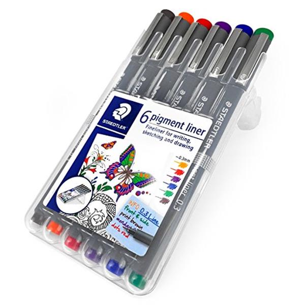 Staedtler Pigment Liner Karışık 0.3 mm 6'Lı Set