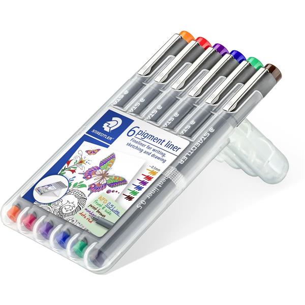 Staedtler Pigment Liner Karışık 0.5 mm 6'Lı Set