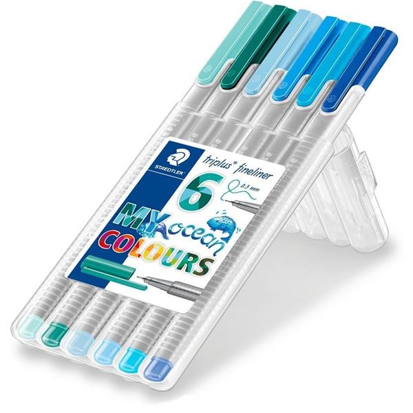 Staedtler Triplus 334 Fineliner 0.3mm Okyanus 6'Lı