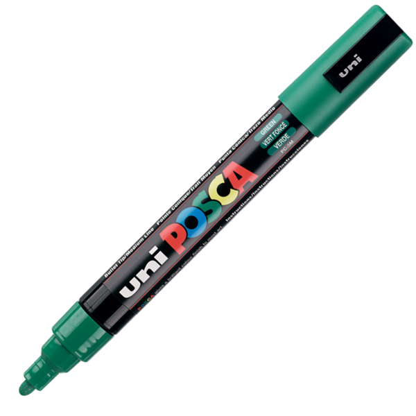 Uni Posca 1.8-2.5 Su Bazli Poster Markörü Yesil