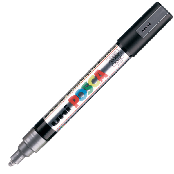 Uni Posca 1.8-2.5 Subazli Poster Markörü Gümüs