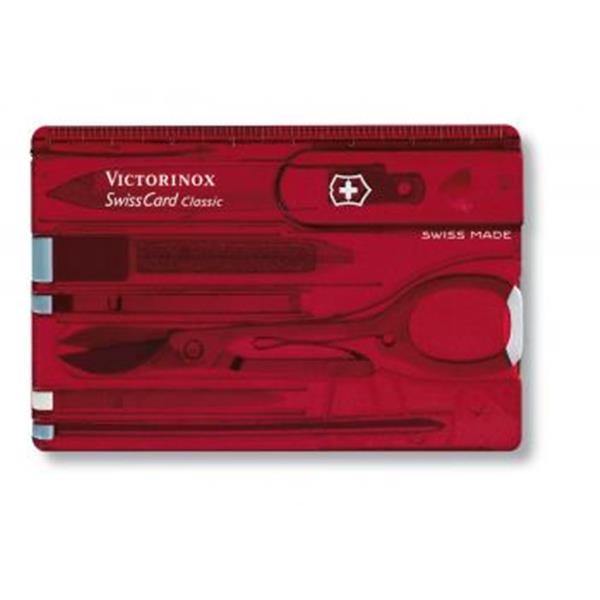 Victorinox Swisscard Şeffaf Kırmızı VT 0.7100.T